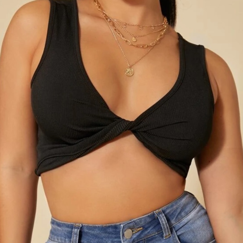 Knotted Front Crop Top